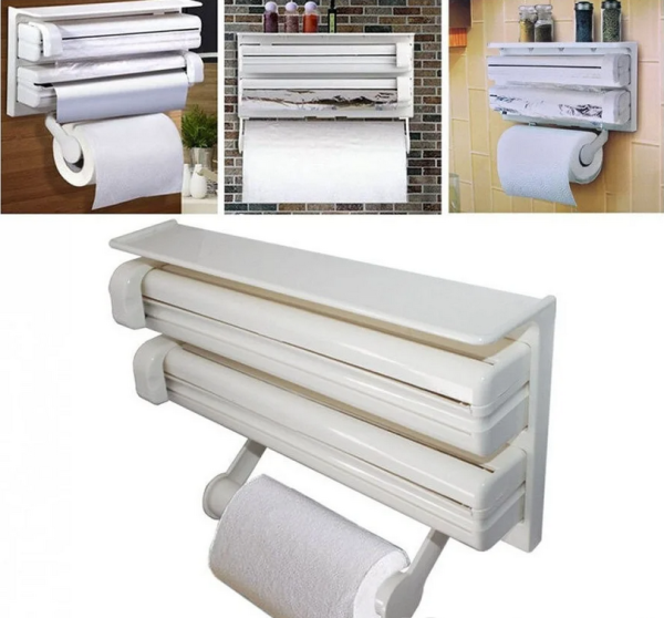 Кухонный диспенсер (органайзер) для бумажных полотенец, пищевой пленки и фольги Triple Paper Dispenser